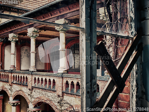 Image of Looking through a broken window