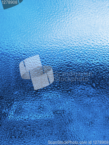 Image of water drops on glass