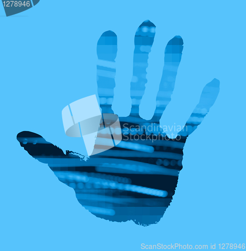 Image of abstract handprint 