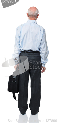 Image of senior with bag