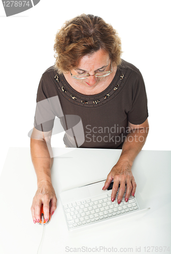 Image of senior woman at work