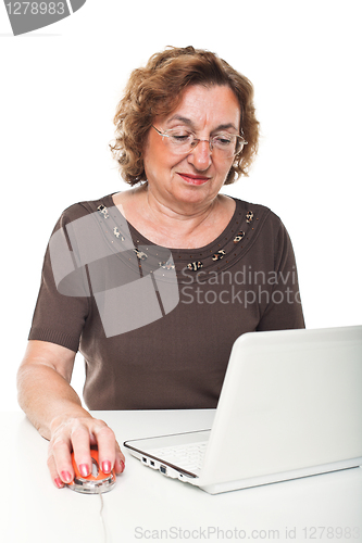 Image of senior woman at work