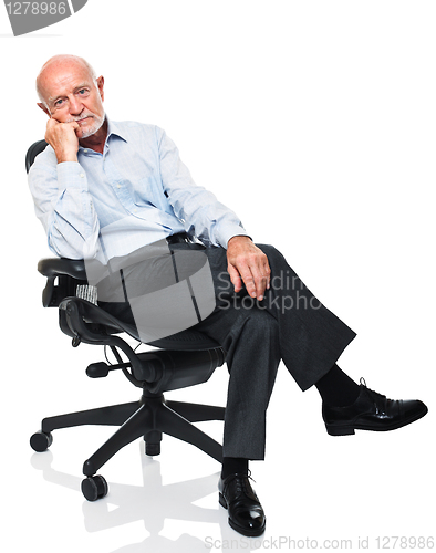 Image of senior on chair