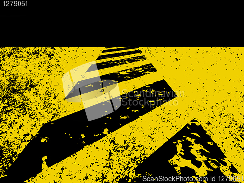 Image of A grungy and worn hazard stripes texture. EPS 8