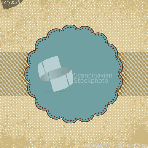 Image of Vintage polka dot card template. EPS 8