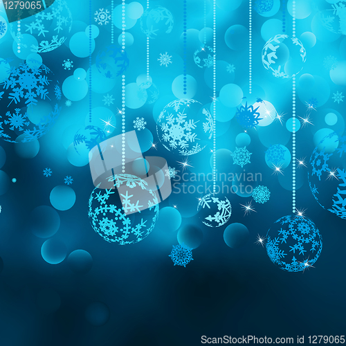 Image of Christmas bokeh background with baubles. EPS 8