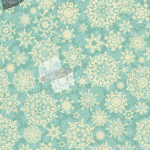 Image of Christmas pattern snowflake background. EPS 8