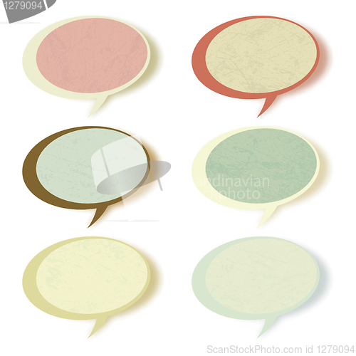 Image of Retro speech bubbles set with copy space. EPS 8