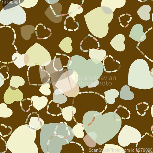 Image of Seamless hearts pattern. EPS 8