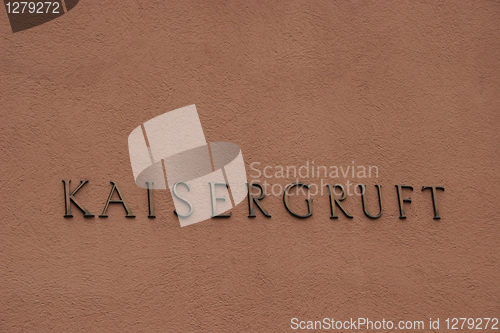 Image of Imperial crypt sign