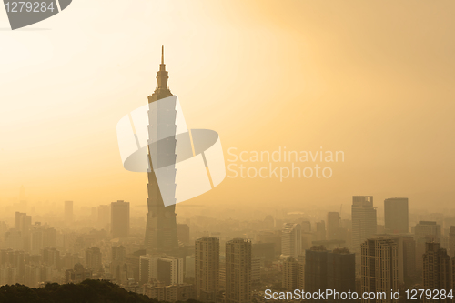 Image of Taipei in sunset