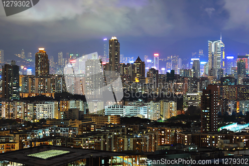 Image of Hong Kong downtown at night