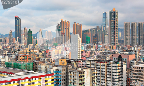 Image of Hong Kong crowded buildings