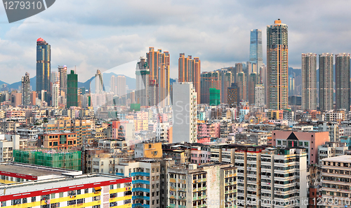 Image of Hong Kong crowded buildings