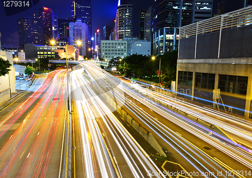 Image of modern city at night