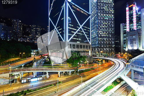 Image of Hong Kong downtown at night
