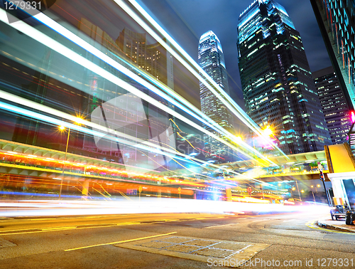 Image of modern city at night