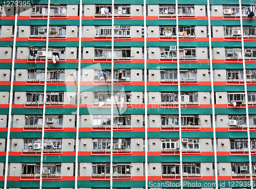 Image of Hong Kong public housing apartment block