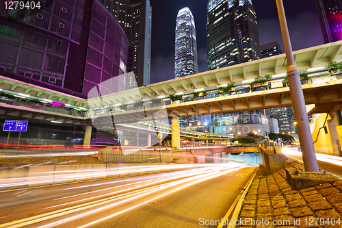 Image of modern city at night