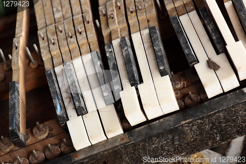 Image of broken piano keys