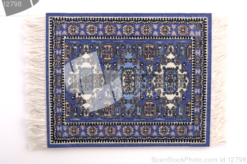 Image of Persian Rug 1, a miniature Oriental rug. (isolated, 12MP camera)