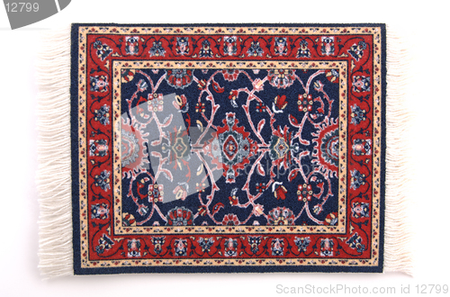 Image of Persian Rug 2, a miniature Oriental rug. (isolated, 12MP camera)