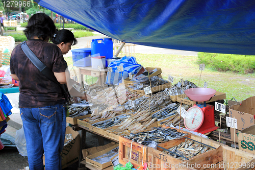 Image of Fish market in Tanjay city in the Philipines