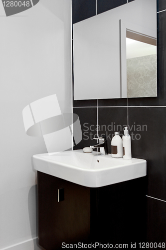Image of Dark bathroom