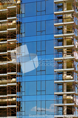 Image of Glass skyscraper construction