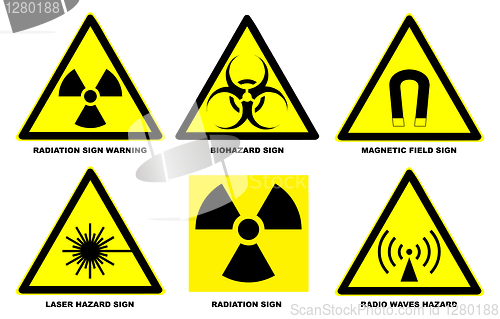 Image of Hazard warning signs set 1
