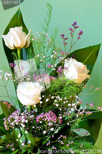 Image of White rose bouquet