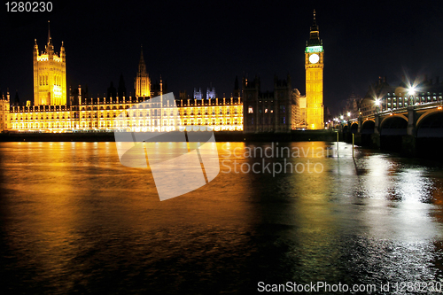 Image of Parliamentary buildings night