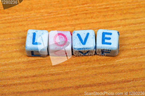 Image of Love dice letters