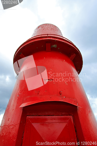 Image of Red lighthouse tower