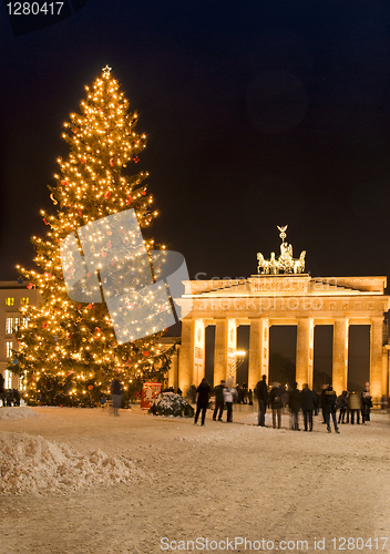 Image of brandenburg gate christmas