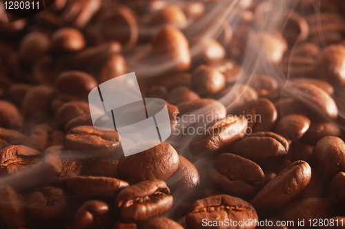 Image of hot coffee for breakfast