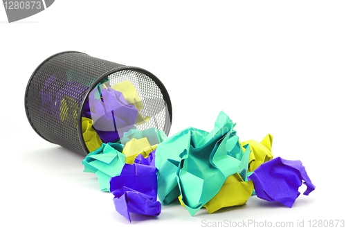 Image of paper trash in office