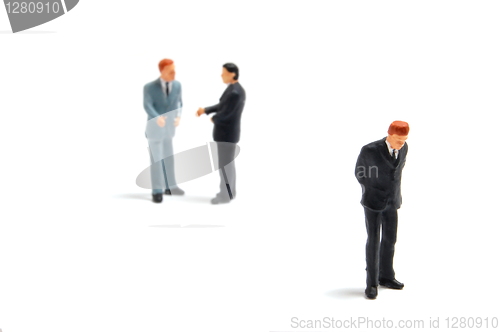 Image of business people on white background