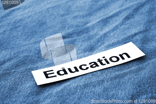 Image of education text