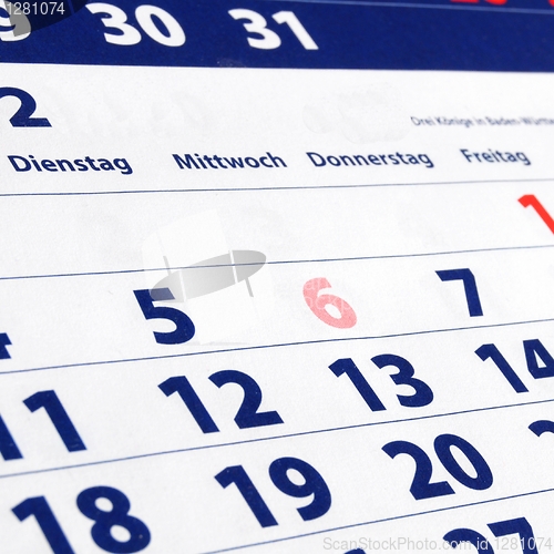 Image of calendar