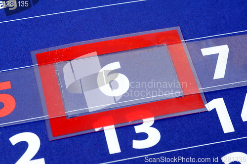 Image of red and blue calendar