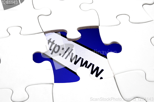 Image of puzzle and www