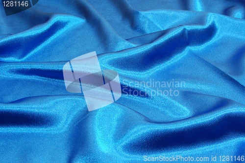 Image of blue satin background