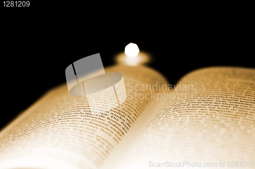 Image of book and copyspace