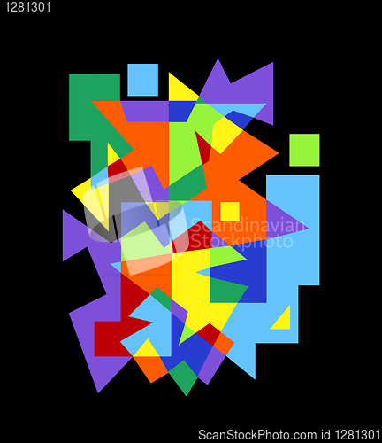 Image of abstract colorful geometric pattern
