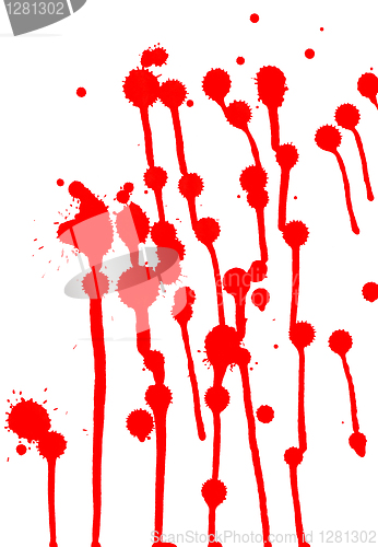 Image of red drops on white background