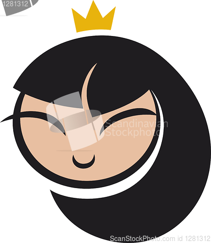 Image of cartoon princess icon