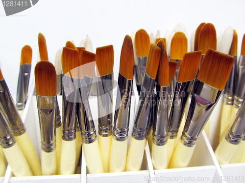 Image of Artistic Painting Brush Display
