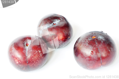 Image of Three fresh plums