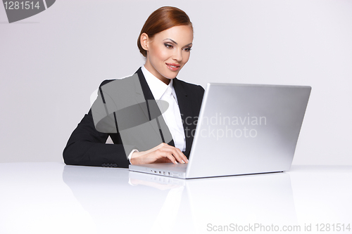 Image of Beautiful business woman smiling